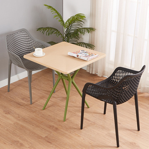 Silla de Jardín Apilable de Grado Comercial, Diseño de Malla Transpirable, Estructura Resistente para Cafeterías al Aire Libre <span class=keywords><strong>y</strong></span> Sillas de Comedor Junto a la Piscina - Product Image 4