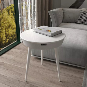 Sistema <span class=keywords><strong>de</strong></span> sonido Bluetooth <span class=keywords><strong>de</strong></span> alta calidad, carga inalámbrica tipo C, puertos USB, mesa auxiliar redonda - Product Image 3