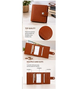 Premium Lightweight Genuine Leather <b>Wallet</b> with Stylish Design for Men Indian Supplier - Product Image 2