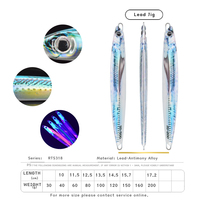 CHEERY 30g40g60g80g100g120g150g Leurre métallique jig pour impression 3D, à longue portée, à flash, à coulée lente et rapide, type aiguille, pour pêche verticale