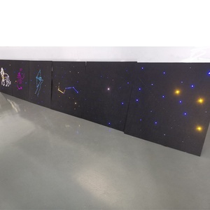 Hoàn thành hiệu ứng đầy sao Acoustic Modular gạch sợi quang Sao Trần Bảng điều chỉnh Kit polyester sợi bảng điều khiển hệ thống ánh sáng - Product Image 5