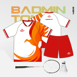 Conception personnalisée gratuite, faible MOQ, vêtements de tennis sur mesure, t-shirt de sport extensible à séchage rapide, anti-transpiration, maillot de badminton pour femmes - Product Image 1