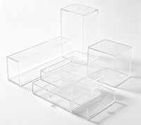Boîte de présentation en acrylique transparente personnalisée, anti-poussière, pour jouets, figurines d'anime, objets de collection, cosmétiques, bijoux, boîte de rangement en acrylique