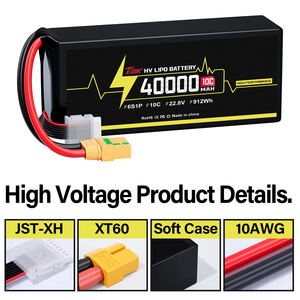 Batterie Lipo haute tension 40000mAh 22.8V 6S pour drone RC FPV UAV Quadcopter Hélicoptère Avion - Product Image 3