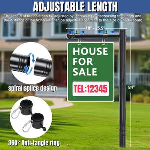 Cartelli per Immobili, 65-85 Pollici, Robusti e Regolabili, per Agenti Immobiliari, Insegne Commerciali per <span class=keywords><strong>Case</strong></span> <span class=keywords><strong>in</strong></span> <span class=keywords><strong>Vendita</strong></span> - Product Image 2