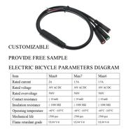 IP67 Wasserdichtes Mini 8/7/6 2A-Stecker Buchse Nickel klemmen Verlängerung kabel für E-Bike-Kabel