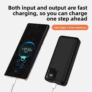 <span class=keywords><strong>Batterie</strong></span> <span class=keywords><strong>externe</strong></span> 20 000 mAh légère et fine avec écran LED, grande capacité, charge rapide 15W, modèle 2 Type-C - Product Image 3