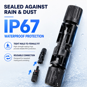 ขั้วต่อแผงโซลาร์เซลล์ทองแดง OLINK OL-PV-<span class=keywords><strong>M</strong></span> ป้องกันน้ำ IP67 รองรับแรงดันไฟฟ้า 1000V 1500V DC 30A แบบตัวผู้และตัวเมีย ใช้ร่วมกับ <span class=keywords><strong>MC</strong></span> 4 ได้ - Product Image 4