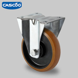 Roulettes industrielles <span class=keywords><strong>en</strong></span> nylon <span class=keywords><strong>noir</strong></span> CASCOO de 5 pouces, roues <span class=keywords><strong>en</strong></span> PU, boulon de fixation, pivotantes, pour la logistique, charge de 300 kg - Product Image 3