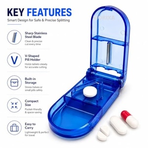 Cortador de Pastillas y Divisor de Tabletas 2 en 1, Mini Estuche Multifuncional para Almacenamiento de Medicamentos, Precio de Fábrica - Product Image 5