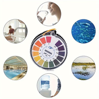 Bandelettes de test pH 1-14 en rouleau de 5 m, papier indicateur universel acide-alcalin pour l'eau, le sol, l'urine et la salive