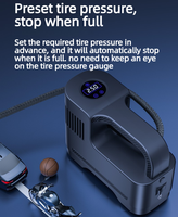 Nouveau Compresseur d'air portable multifonctionnel 2025 pour pneus de voiture et vélos, sans fil ou filaire