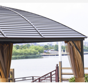 Lều Ngoài Trời Lều <span class=keywords><strong>Gazebo</strong></span> Sân Vườn Biệt Thự Mái Che Nắng Bằng Hợp Kim Nhôm Gian Hàng Bốn Cột Lều Cứng Chống Mưa - Product Image 5