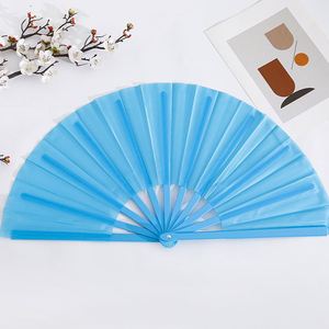 Ventilateurs à main décoratifs publicitaires de haute qualité, grands ventilateurs espagnols rafraîchissants, ventilateur de sublimation avec grand ventilateur portatif en plastique pour mariage - Product Image 3
