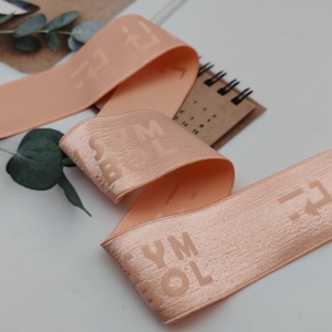 <b>Elastic</b> Webbing New Design 40mm Recycled Custom Webbing Nylon Jacquard <b>Elastic</b> Logo Size Waistband Band Printed Non-slip - Product Image 1