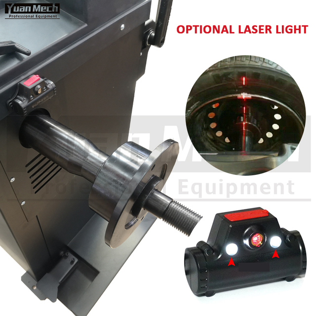 Portable Rechargeable Laser Wheel Balancer with 12 O'clock Positioning Illuminator Imbalance Weight Sticking Other Accessories