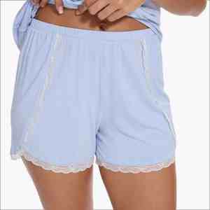 ชุดนอนลำลองสำหรับผู้หญิง เสื้อสายเดี่ยวและกางเกงขาสั้น แต่งขอบลูกไม้ ผลิตจากโรงงาน รับผลิตเสื้อกล้าม เสื้อสายเดี่ยว ชุดนอนลำลอง ชุดนอนผู้หญิง - Product Image 4