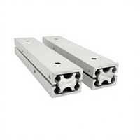 Glissières de tiroir de cuisine et salle à manger modernes, silencieuses, à double couche, à extension complète, avec interstice de 500 mm, en alliage d'aluminium de 20 mm, 100% prêtes à l'emploi