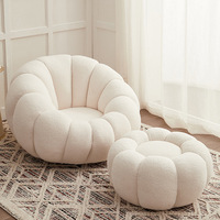 Fauteuil pour enfants en velours en gros, pieds en métal et en bois, canapé individuel de luxe pour hôtel, forme de fleur, canapés paresseux, meubles de salon
