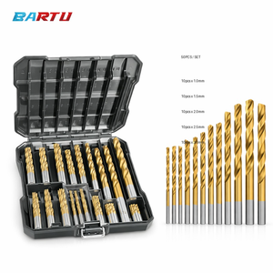 Forets micro HSS revêtus de titane de haute précision Bartu pour le métal |   Jeu de forets hélicoïdaux de 1,0 à 3,0 mm, fabricant OEM - Product Image 1