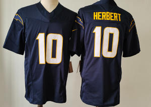 2025 Justin Herbert Los Angeles 10 # Player Game Jersey Высококачественная Американская Футбольная майка - Product Image 4