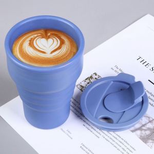 Taza de Café Plegable de Silicona, Portátil, Colorida, Telescópica, de 375 ml, para Viajes, Taza, Vaso, Platillo - Product Image 2