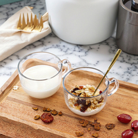 Grande Capacité Petit Déjeuner Tasse À Café Ménage Verre Épaissi Transparent Couvercle Simple pour Avoine Lotus Racine Lait Autres Boissons