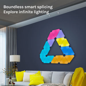 Panel de Luces LED RGB Inteligente Banqcn, Diseño Triangular Blanco Moderno, Conexión DIY, con Aplicación y Control Remoto para ESports y Sincronización Musical - Product Image 6