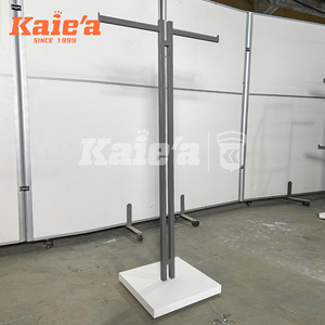 Vải cửa hàng thiết kế nội thất kim loại treo Hàng may mặc hiển thị giá bán lẻ quần áo kệ với truy cập - Product Image 6