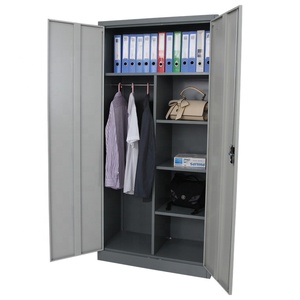 2 Door Steel <b>Locker</b> Cabinet Office Furniture KD Double Door Filing Storage Cabinet Two Door Steel Wardrobe <b>Locker</b> with Shelves - Product Image 3