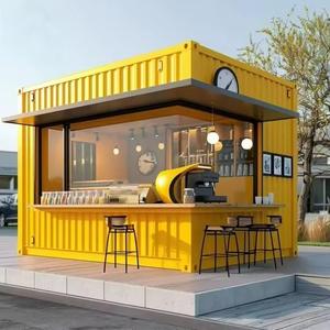 ร้านกาแฟเคลื่อนที่แบบตู้คอนเทนเนอร์เหล็กหรูหราปรับแต่งได้ ขยายได้ สะดวกสบาย เคลื่อนย้ายได้ - Product Image 2