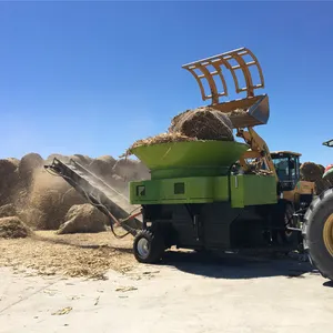 Cattle Farm Animal Feed Forage Chaff Cutter Cornstalk Chopper Grass Tub Grinder Dry Straw Bales Shredder