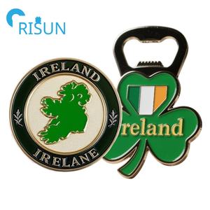 Fabrication métal personnalisé 2D 3D pièce trèfle Irlande pièce de défi personnalisé Irlande ouvre-bouteille irlandais pièces de monnaie - Product Image 4