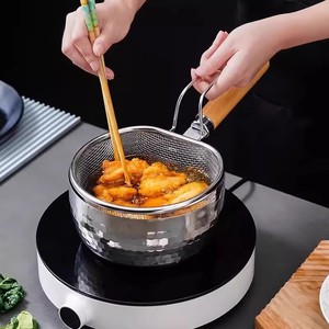 Stainless Steel Noodle <b>Strainer</b> Filter Kitchen Colander For Hot Pot Frying Hanging <b>Mesh</b> Basket 2Pcs Set - Product Image 2