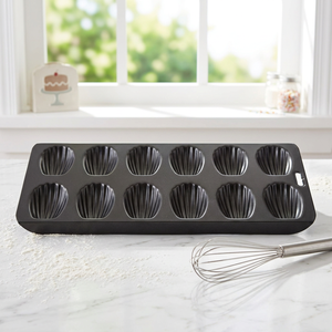 Moule à madeleines 12 cavités pour cuisson au four, forme coquille. Revêtement antiadhésif durable - Product Image 3