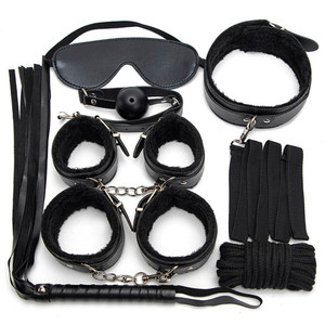 Hete BDSM seksspeeltjes sexy slavenleren uitrusting SM fetish bondage kit fetish handboeien bondage beperkingen voor zweep bondage kit - Product Image 3