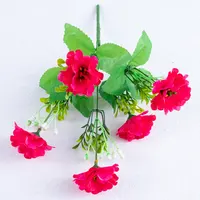 54-28 Peony Sutra Bunga Kering dan Tanaman Buket Rumah Pernikahan Dekorasi Meja Pusat Grosir Bunga Buatan Plastik