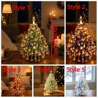 DIY Perlen-Weihnachtsbaum-Set 3D Kristallperlen Feiertags-Bastelset für Erwachsene Bunte Perlen und Draht 3D Tischbaum-Design