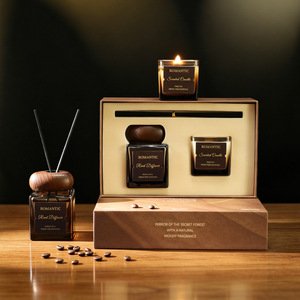 Caja de Regalo de Velas Aromáticas de Fábrica, Set <span class=keywords><strong>Vintage</strong></span> con Aceites Esenciales de Alta Gama, Aroma a Café Antiguo, Regalo Ideal para el Hogar - Product Image 1