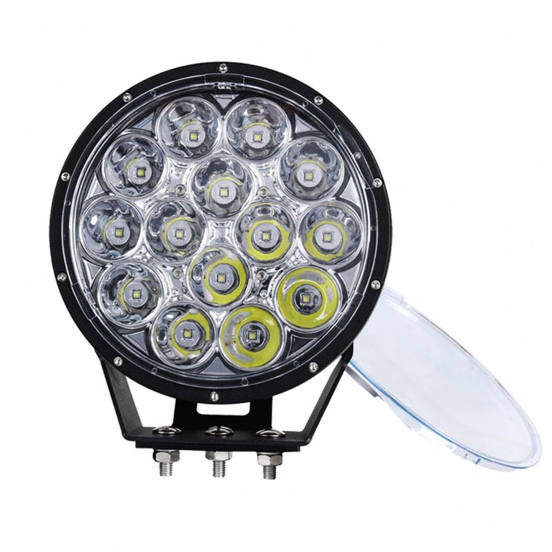 Светодиодная панель рабочего освещения круглой формы, 140 Вт, фары дальнего света, точечный луч, рабочая фара для внедорожников, лодок, 4x4 JK, 4Wd, грузовиков, 12-24 В