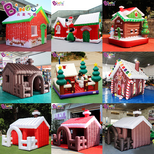 Nhà máy Bingo bán buôn đồ trang trí Giáng sinh ngoài trời bằng đèn LED bơm hơi, tường leo trèo trang trí hình ông già Noel cho tòa nhà - Product Image 5