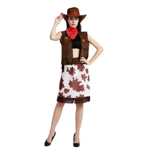 Halloween Carnival Party Adult Western Dress Suit Women Cowboy Costume