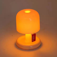 Mini lampe de nuit créative en forme de champignon, rechargeable par USB, pour bar à café, décoration de la maison, chambre à coucher