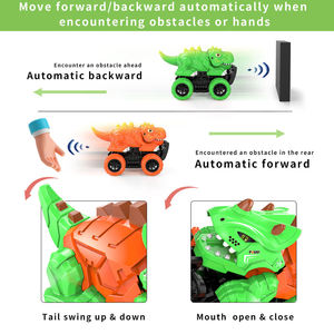 Voiture dinosaure jouet avec évitement automatique d'obstacles, son, bouche et queue mobiles, robot dinosaure électrique, 3 piles AAA incluses - Product Image 6