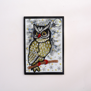 Nhà Máy Bán Hàng Trực Tiếp Máy Tính Xách Tay Kim Cương Sơn Da Bìa DIY Pha Lê Kim Cương Máy Tính Xách Tay 5D Sơn Kim Cương Máy Tính Xách Tay Kit Owl - Product Image 3