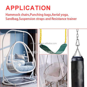 Chaîne robuste en acier inoxydable 304 pour hamac et chaise suspendue, chaîne de balançoire de véranda de 23 pouces avec mousquetons - Product Image 6