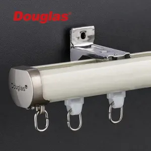 Douglas grosir aluminium Curtain Rail System ramah lingkungan dinding gorden langit-langit Track untuk jendela Hotel