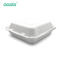 Offerta Speciale: Contenitore per Pranzo Usa e Getta da 9 Pollici in Polpa di Carta Bagassa, Compostabile, Biodegradabile, Senza PFAS, Impermeabile, Antigrasso, Senza BPA