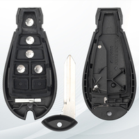 SZMAISHI 4 + 1 boutons clé à distance de voiture FCCID:IZY-C01C 433MHZ avec 46 puce pour Chrysler Jeep Dodge véhicule remplacement blanc Fob