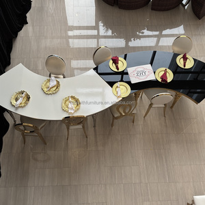 One-Stop Shopping Wedding Serpentine Table Muebles elegantes <span class=keywords><strong>para</strong></span> <span class=keywords><strong>fiestas</strong></span> y <span class=keywords><strong>mesas</strong></span> y sillas de eventos - Product Image 3